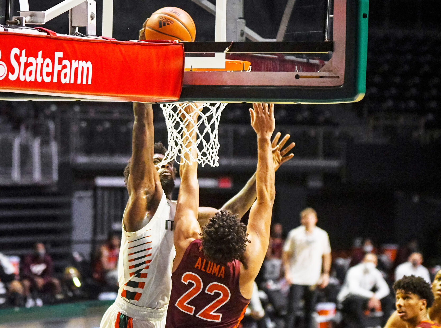 Nysier Brooks had a double double with 10 points and 12 rebounds.